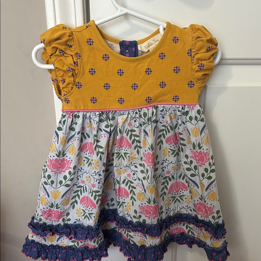 Matilda Jane Yellow and Pink Floral Kids Dress